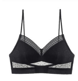 Backless Bra Invisible Bralette Thin Lace Wedding Bras Low Back Underwear Push Up Brassiere Women Seamless Lingerie Sexy BH Top (Color: BLACK, size: S)