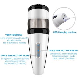Male Masturbator Cup Sex Toys for Men Textured Vagina Masturbator;  Ultra-Soft Masturbation Stroker Aircraft Cup Penis Stimulator Handjob Male Sex Adu (Color: BLACK)