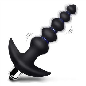 Clearance Extra Long Anal Beads with Suction Cup Butt Plug Toys for Woman Men Anus Long Anal Plug Large Anal Beads Butt Plug Sex Toy For Women Men Cou (Color: BLACK)